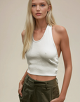 Rae ribbed halter top